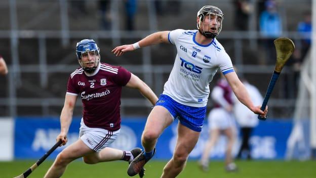 Pauric Mahony, Waterford, and Paul Killeen, Galway, during the Allianz Hurling League Semi-Final at Nowlan Park.