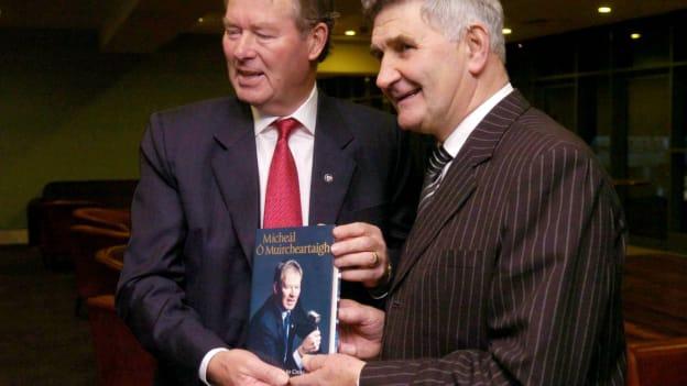 Mícheál Ó Muircheartaigh pictured with the legendary former Kerry player and manager Mick O'Dwyer in 2004.