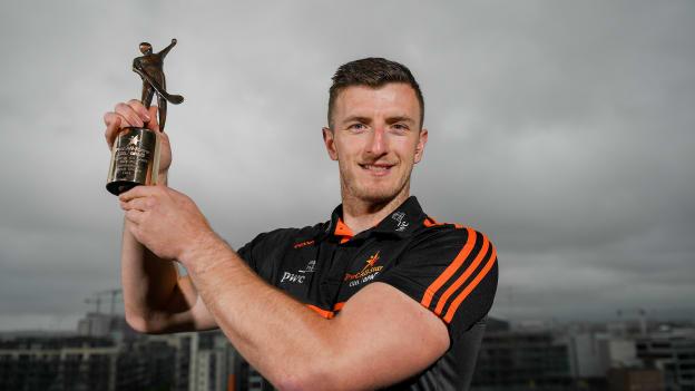 Cork hurler, Patrick Horgan, pictured with his PwC GAA-GPA Hurler of the Month award for May. 