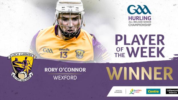 Rory O'Connor is this week's GAA.ie Hurler of the Week.