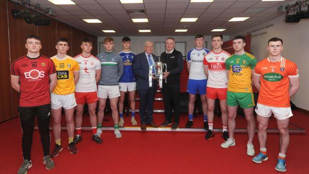 Players pictured at the launch of the EirGrid Ulster U20 Football Championship.