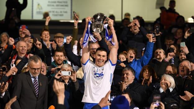 Waterford captain Conor Prunty lifts the Allianz Hurling League Division 1 Cup. 