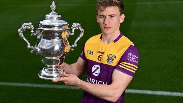 Martin O’Connor of Wexford poses for a portrait during the Tailteann Cup launch at Croke Park in Dublin.