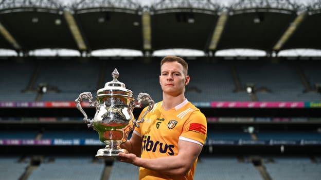 Peter Healy of Antrim during the Tailteann Cup launch at Croke Park in Dublin. Photo by David Fitzgerald/Sportsfile