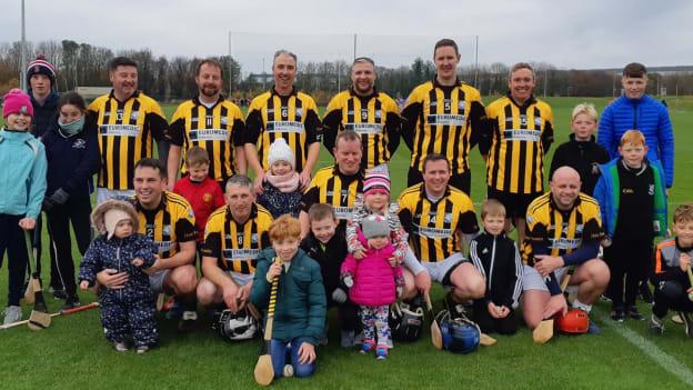 The Danesfort team pictured with family members at the national social hurling blitz at the GAA National Games Development Centre in Abbotstown.