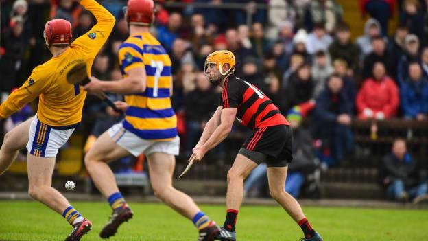 Brian O'Sullivan of Ballygunner scores the first goal against Abbeyside during the Waterford County Senior Club Hurling Championship Final.