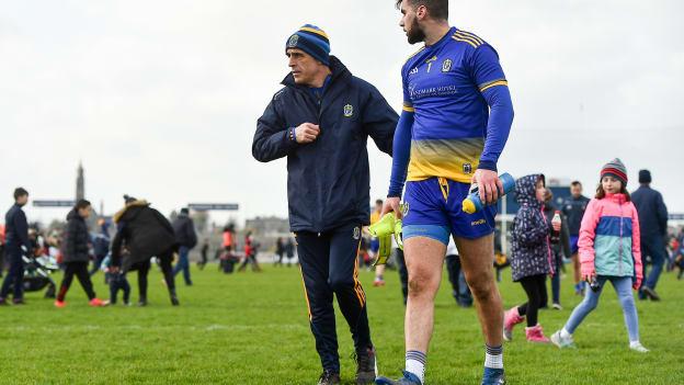 Roscommon manager Anthony Cunningham and goalkeeper Colm Lavin.