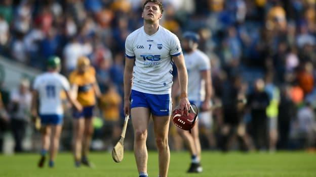 Jack Fagan of Waterford dejected after his side's defeat in the Munster GAA Hurling Senior Championship Round 3 match between Waterford and Clare at FBD Semple Stadium in Thurles, Tipperary. Photo by John Sheridan/Sportsfile