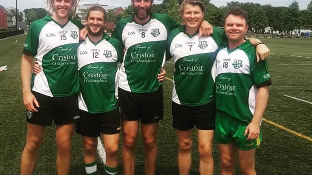 The Berlin GAA football team that won the European Senior Championship included five Australians (pictured) and five other non-Irish players on the panel. 