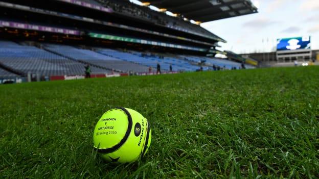 A general view of a Star Champ sliotar prior to the 2020 GAA Hurling All-Ireland Senior Championship Final match between Limerick and Waterford at Croke Park in Dublin. 
