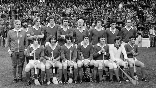 The Cork team before the 1977 All Ireland SHC Final against Wexford at Croke Park.