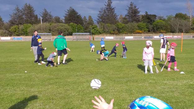 The Dungloe hurling and camogie academy in full flow. 