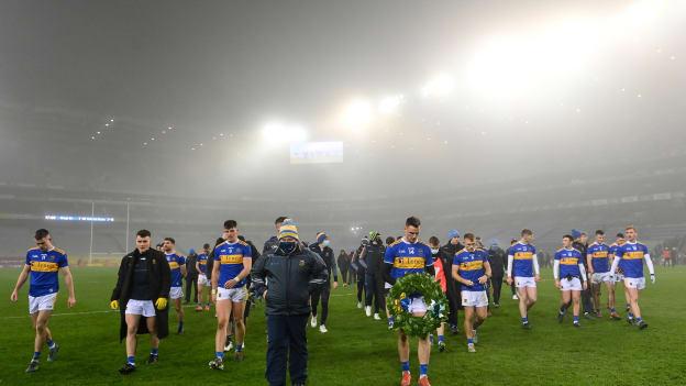 David Power and the Tipperary team pictured following the All Ireland SFC semi-final at the Hill 16 end of Croke Park.