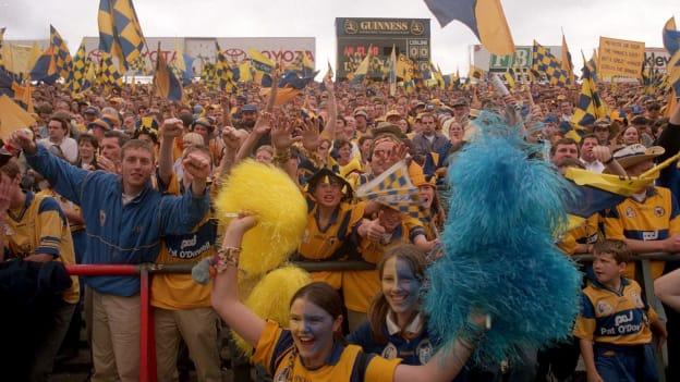 Clare supporters pictured before the 1997 All-Ireland SHC Final against Tipperary. 