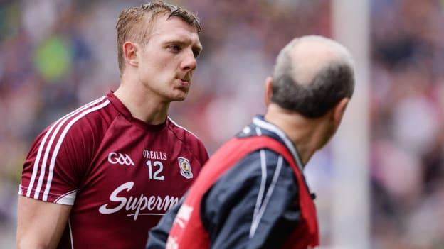 Joe Canning reacts after suffering a serious hamstring injury against Tipperary in the 2016 All-Ireland SHC semi-final. 