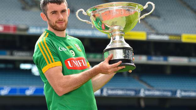 Meath hurler Sean Geraghty pictured with the Christy Ring Cup. 