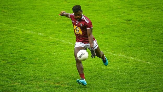 Boidu Sayeh in action for Westmeath in 2021.