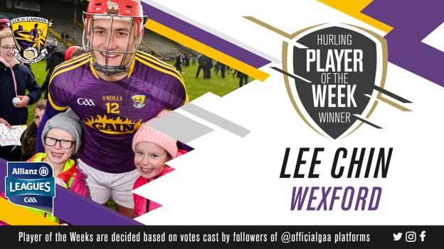 Wexford's Lee Chin has been voted GAA.ie Hurler of the Week.