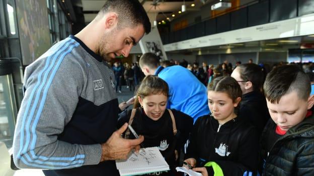 James McCarthy pictured at an AIG Heroes event, a CSR initiative to help support local grassroots communities by using their sporting partnerships with Dublin GAA and others to promote sport as a means to build self-confidence and social skills in young kids.