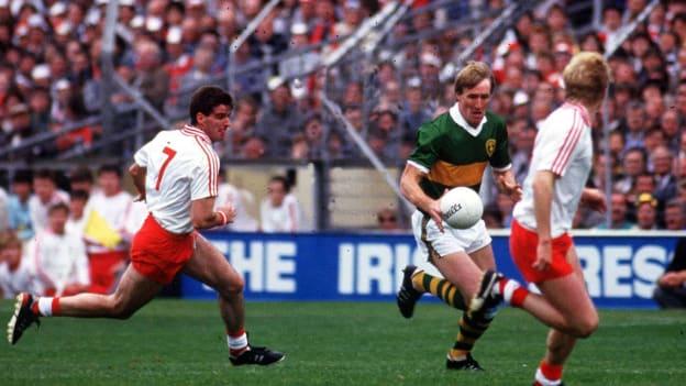 Kerry's Pat Spillane in action against Tyrone in the 1986 All Ireland SFC Final.