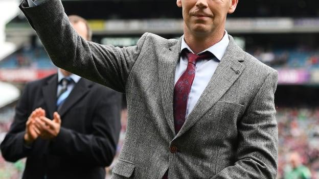 Ciarán Carey of Limerick was honoured as part of the hurling heroes of the 1990s prior to the 2018GAA Hurling All-Ireland Senior Championship Final match between Galway and Limerick at Croke Park in Dublin.