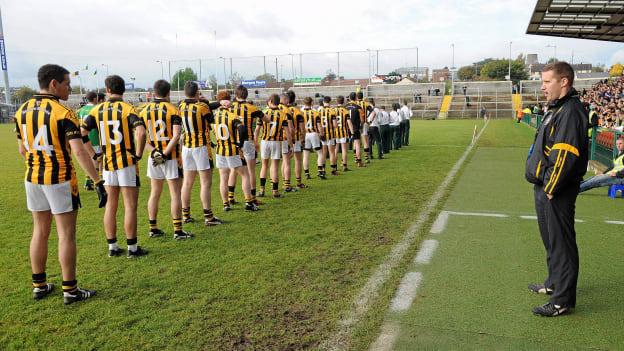 Tony McEntee and the Crossmaglen Rangers team before the 2012 Armagh SFC Final. 