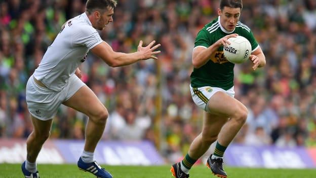 Stephen O'Brien in All Ireland SFC Quarter-Final Group Phase action against Kildare in 2018.
