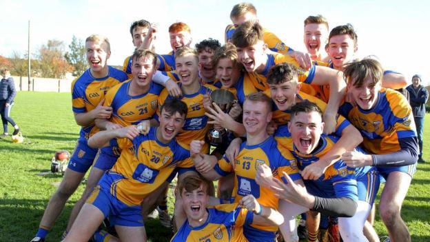 Na Fianna celebrate after winning the 2017 Dublin Minor 'A' Final, their fourth in a row in the grade.