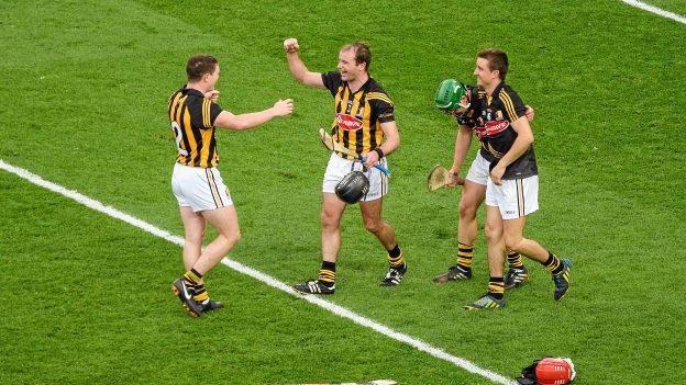 Paul Murphy (left) celebrates with JJ Delaney after the 2014 All-Ireland SHC Final replay victory over Tipperary.