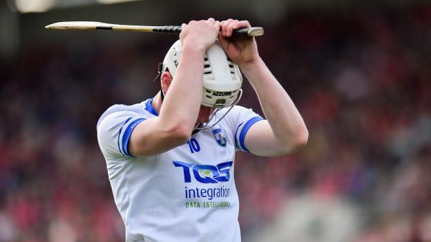 Shane Bennett reacts after missing a chance for Waterford against Cork in the 2019 Munster SHC.