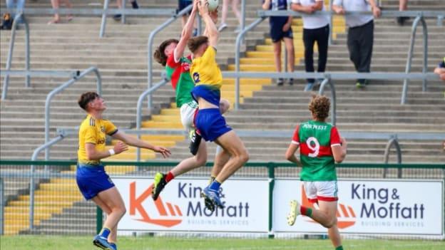 It was full-blooded stuff at Dr. Hyde Park tonight where Roscommon overcame Mayo in the quarter-final of the Electric Ireland Connacht minor football championship. 