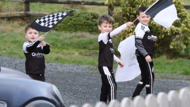 Young Kilcoo supporters are getting behind their team this week.
