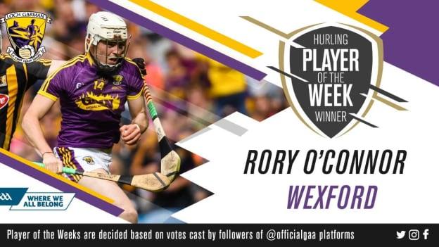 Wexford's Rory O'Connor is this week's GAA.ie Hurler of the Week.