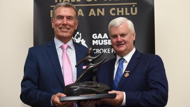 John Connolly, pictured with former GAA President Aogán Ó Fearghaíl, was inducted into the GAA Museum Hall of Fame in 2016.