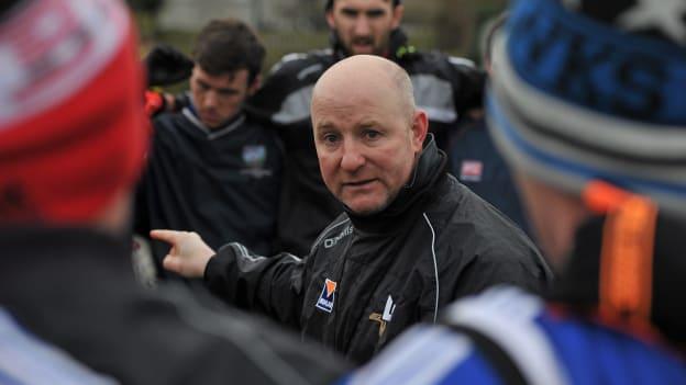 Colin Kelly pictured giving a team-talk when manager of the Louth senior footballers in 2016. 