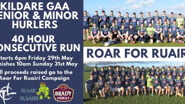 Kildare senior and minor hurlers are embarking on a 40 hour collective run this weekend.