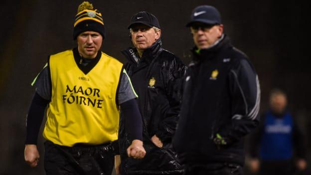 Clare selector Gavin Keary pictured with joint managers Donal Moloney and Gerry O'Connor.