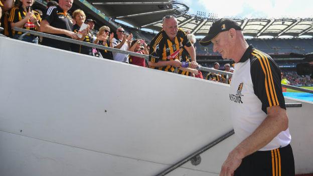 Kilkenny manager Brian Cody leaves the Croke Park pitch following a satisfying win over Cork at Croke Park.