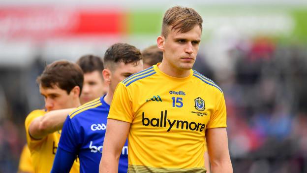 Roscommon captain Enda Smith during the pre-match parade before Sunday's Connacht SFC Final at Pearse Stadium.