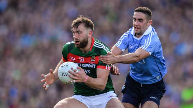 Mayo's Aidan O'Shea in action against Dublin's James McCarthy during the 2017 All-Ireland SFC Final. 