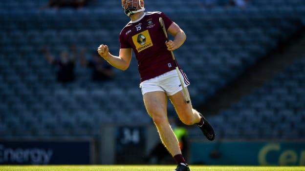 Westmeath's Niall Mitchell celebrates at Croke Park.