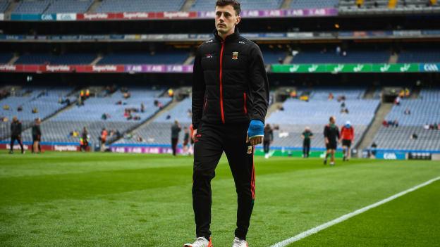 Mayo captain Diarmuid O'Connor is currently sidelined with a fractured wrist. 