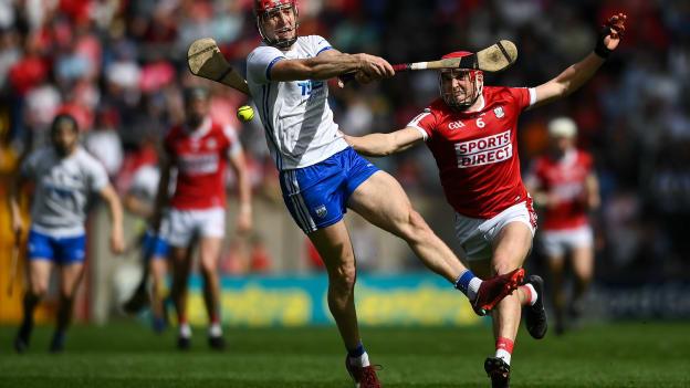 Jack Fagan, Waterford, and Ciaran Joyce, Cork, in Munster SHC action at Páirc Uí Chaoimh. Photo by David Fitzgerald/Sportsfile