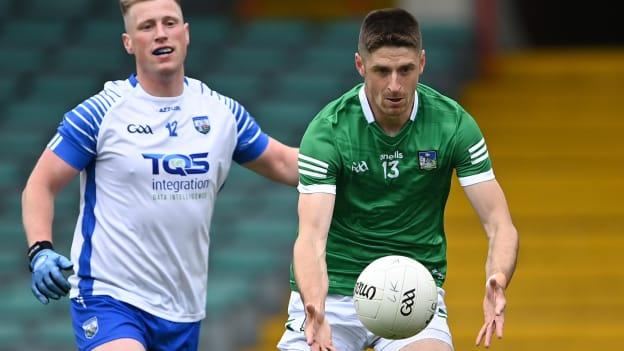Danny Neville, Limerick, and David Hallihan, Waterford, in Munster SFC action.