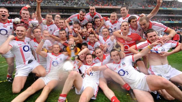 The Cork footballers celebrate after winning the 2010 All-Ireland SFC Final. 