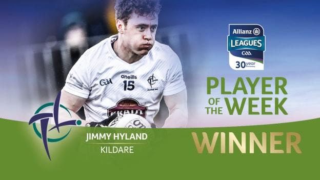 Kildare footballer, Jimmy Hyland, is this week's GAA.ie Footballer of the Week. 