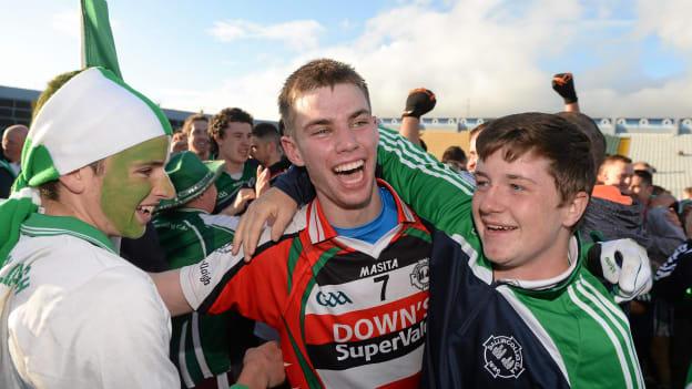 Cian Kiely is congratulated by supporters after helping Ballincollig to victory over Carbery in the 2014 Cork SFC Final.  