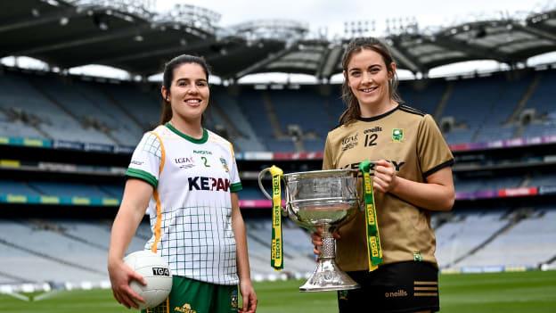 In attendance at a photocall ahead of the TG4 All-Ireland Senior Ladies Football Championship Final on Sunday next are Anna Galvin of Kerry and Shauna Ennis of Meath at Croke Park in Dublin. 