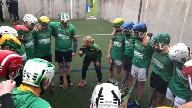 Majella Canty pictured holding a 'Huddle' talk with players from Cobh GAA club. 