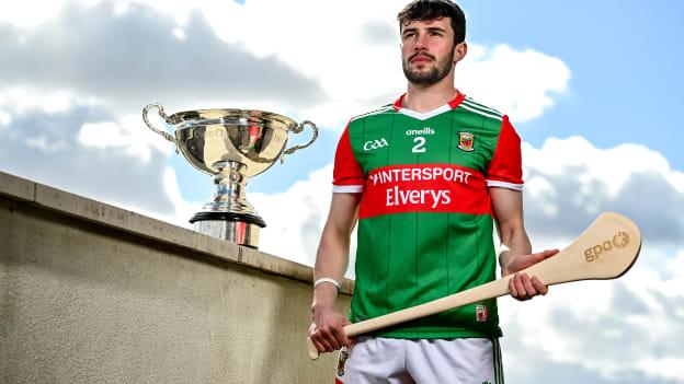 Daniel Huane of Mayo pictured with the Christy Ring Cup. 